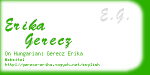 erika gerecz business card